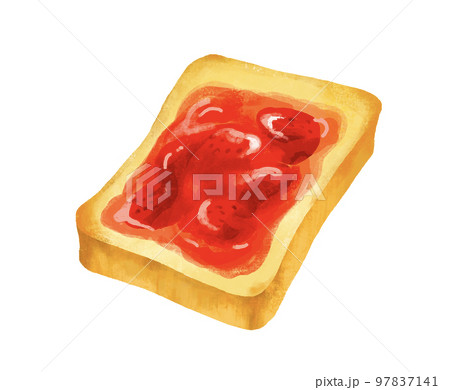 いちごジャムを塗ったトースト いちごジャムを塗ったトースト 97837141