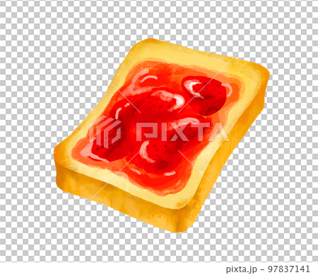 いちごジャムを塗ったトースト いちごジャムを塗ったトースト 97837141