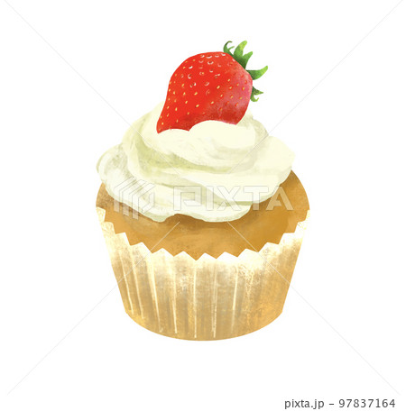 いちごのカップケーキ　苺 97837164