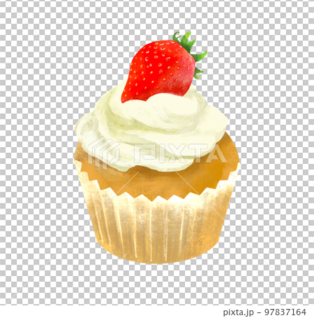 いちごのカップケーキ　苺 97837164