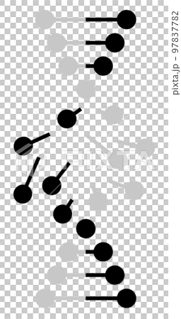 生物細胞のDNAが損傷して分子崩壊するイラスト 97837782