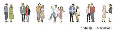人物おしゃれイラスト素材	 97838581