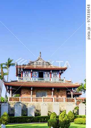 Building view of the Chihkan Tower (Fort Provintia) in Tainan, Taiwan. It is one of the most popular attractions in Tainan. Building view of the Chihkan Tower (Fort Provintia) in Tainan, Taiwan. It is one of the most popular attractions in Tainan. 97838648
