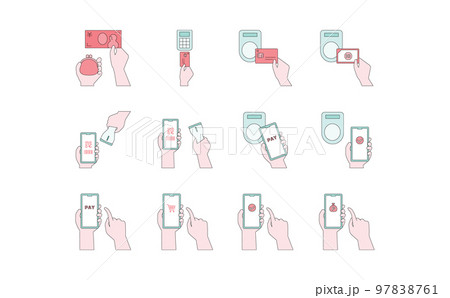 支払い・決済に関するイラストセット18 97838761