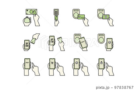 支払い・決済に関するイラストセット14 97838767