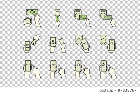 支払い・決済に関するイラストセット14 97838767