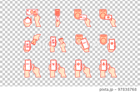 支払い・決済に関するイラストセット15 支払い・決済に関するイラストセット15 97838768