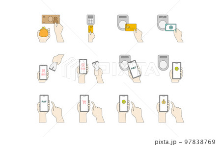 支払い・決済に関するイラストセット16 97838769