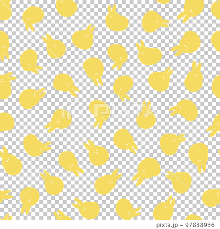 Yellow rabbit seamless wallpaper 97838936