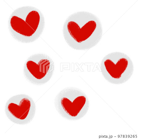 Valentine heart love shape deocration hand drawing illustration element 97839265