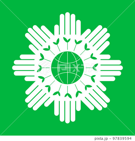 Ecology recycling mandala vector illustration. Green technologies 97839594