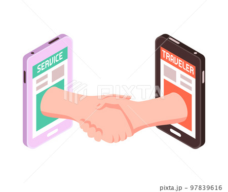 Isometric Car Sharing Icon 97839616