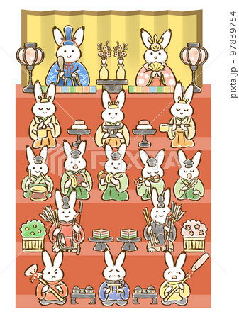 うさぎのひな人形