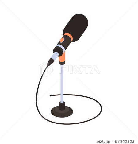 Microphone Isometric Icon 97840303