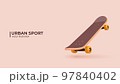 3D - Extreme sport concept. Vector illustration 97840402