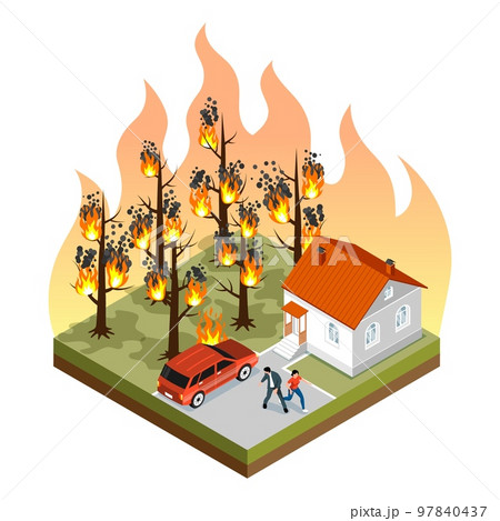 Natural Disaster Forest Fire 97840437