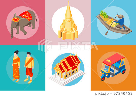 Thai Travel Isometric Set 97840455