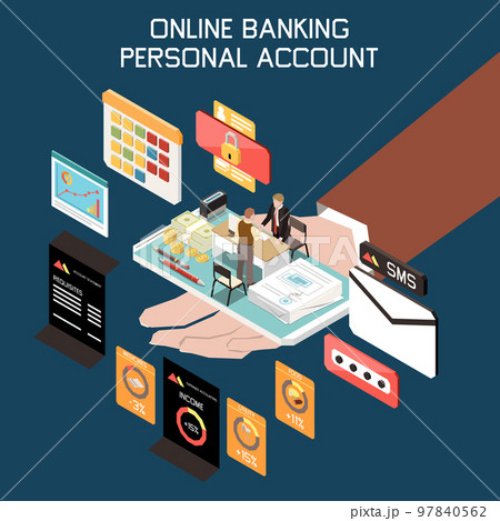 Online Mobile Banking Design Concept 97840562