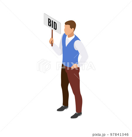 Bidding Guy Isometric Composition 97841346