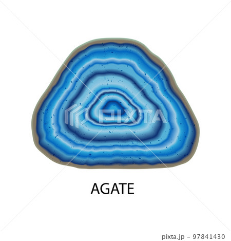 Agate Realistic Mineral Compositionのイラスト素材 [97841430] - PIXTA