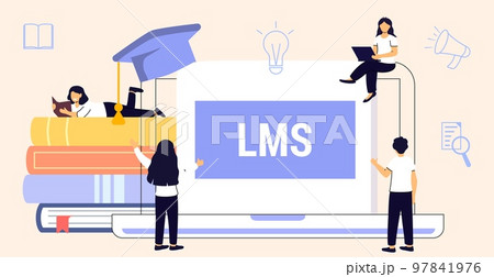 LMS Learning Management System software application concept LMS Learning Management System software application concept 97841976