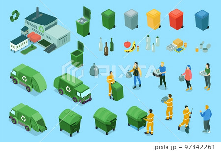 Isometric Recycling Color Set 97842261