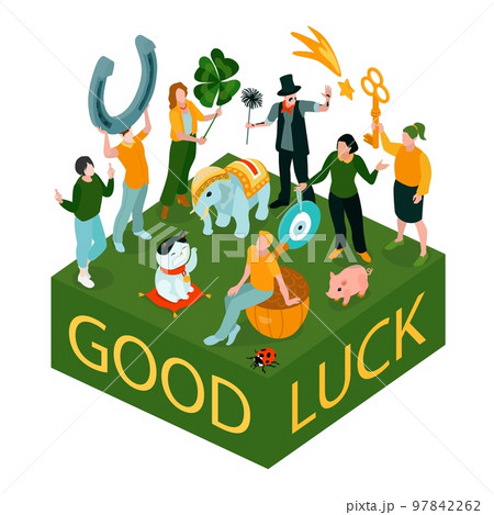 Lucky Symbols Platform Composition 97842262
