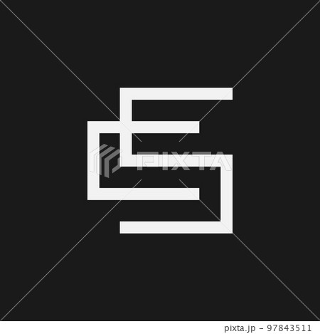 Abstract Letters CS initial C & S combination logo design vector template 97843511