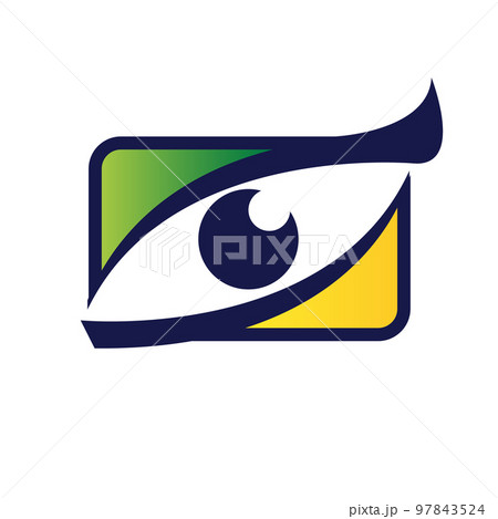 beautiful modern Vision Eyes Logo design idea concept vector illustrations 97843524