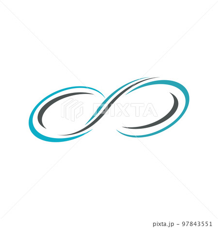 blue gray infinity logo design vector illustrations 97843551