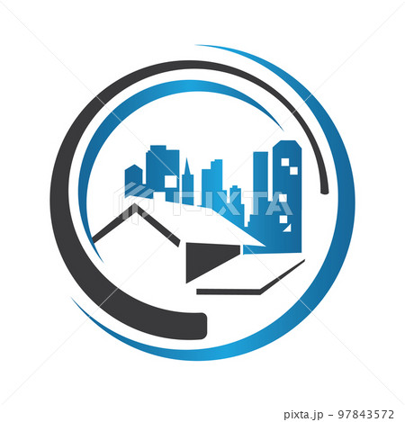 stack of roof on the circle Real Estate logo vector design for property business and mortgage company stack of roof on the circle Real Estate logo vector design for property business and mortgage company 97843572