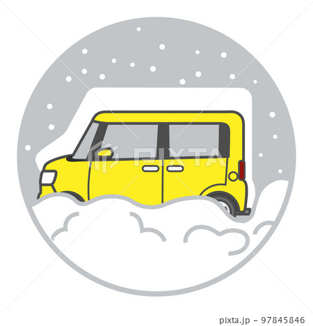雪に埋もれた車 97845846