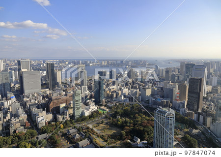 東京タワーからのお台場方面眺望 97847074