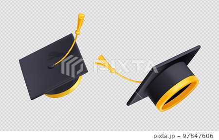 Students throw up graduation caps and certificates 97847606