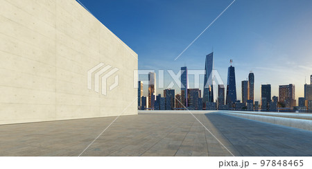 Modern building and beautiful cityscape background 97848465