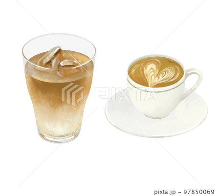 カフェラテ　アイス　ホット 97850069