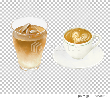 Cafe latte ice hot 97850069