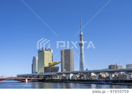 東京の都市風景　東京スカイツリー 97850759