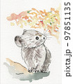 紅葉の山のナキウサギ 97851135
