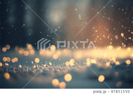 雪 冬 背景 森 光 ぼやけ イラスト 97851550