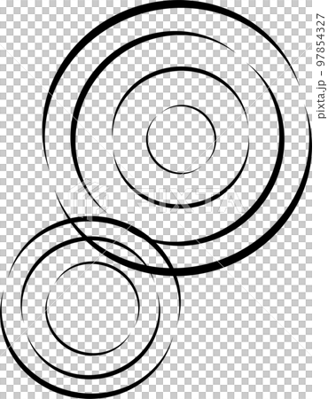 波紋イラストシルエット 波紋イラストシルエット 97854327