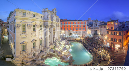 Rome, Italy overlooking Trevi Fountain 97855760