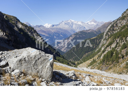 Trail to the Chriegalppass (Binntal, Valais, Switzerland) Trail to the Chriegalppass (Binntal, Valais, Switzerland) 97856183