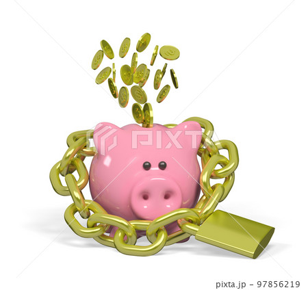 3d piggy bank saving money concept 3d rendering 97856219