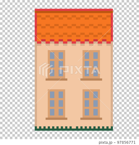 西洋風の建物のピクセルイラストレーション 97856771