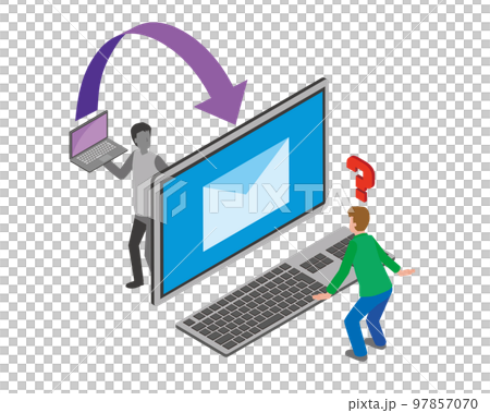 悪意を持ったメールのイメージイラスト 悪意を持ったメールのイメージイラスト 97857070