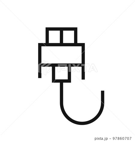 VGA Cable line icon isolated on white background. Black flat thin icon on modern outline style. Linear symbol and editable stroke. Simple and pixel perfect stroke vector illustration. VGA Cable line icon isolated on white background. Black flat thin icon on modern outline style. Linear symbol and editable stroke. Simple and pixel perfect stroke vector illustration. 97860707