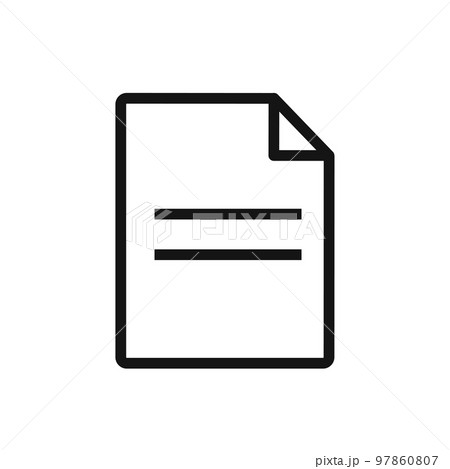 Document line icon isolated on white background. Black flat thin icon on modern outline style. Linear symbol and editable stroke. Simple and pixel perfect stroke vector illustration. 97860807