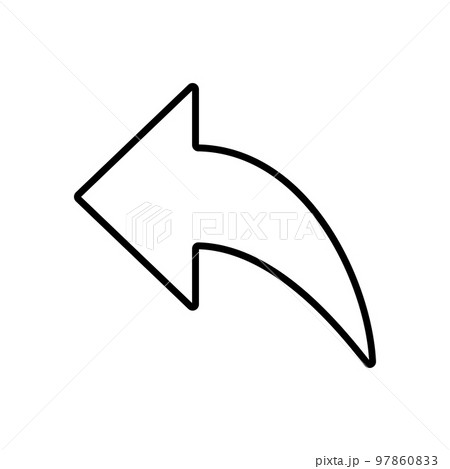 Arrow undo icon line isolated on white background. Black flat thin icon on modern outline style. Linear symbol and editable stroke. Simple and pixel perfect stroke vector illustration. Arrow undo icon line isolated on white background. Black flat thin icon on modern outline style. Linear symbol and editable stroke. Simple and pixel perfect stroke vector illustration. 97860833
