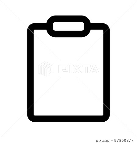 Clipboard icon line isolated on white background. Black flat thin icon on modern outline style. Linear symbol and editable stroke. Simple and pixel perfect stroke vector illustration. Clipboard icon line isolated on white background. Black flat thin icon on modern outline style. Linear symbol and editable stroke. Simple and pixel perfect stroke vector illustration. 97860877